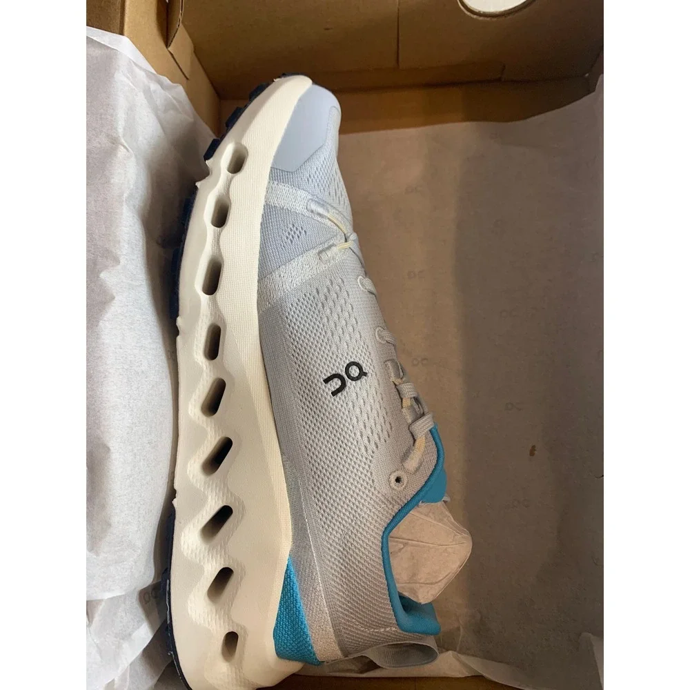 On Running Cloudsurfer Trail Arctic Ivory Blue Womens 8 Sneakers 3WE10103042